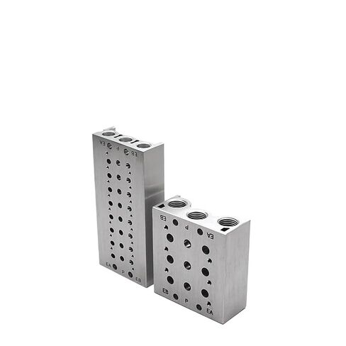 SY7120 Solenoid Valve Manifold Base, 2 to 7 Station Pneumatic Assembly with Integrated Exhaust & Gaskets(SS5Y7-20-09) in Saudi Arabia