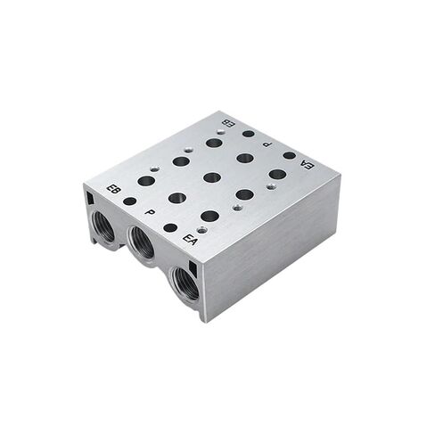 قاعدة مشعب صمام الملف اللولبي SY7120، تجميع هوائي من 2 إلى 7 محطات مع عادم وحشيات متكاملة (SS5Y7-20-04) in Kuwait