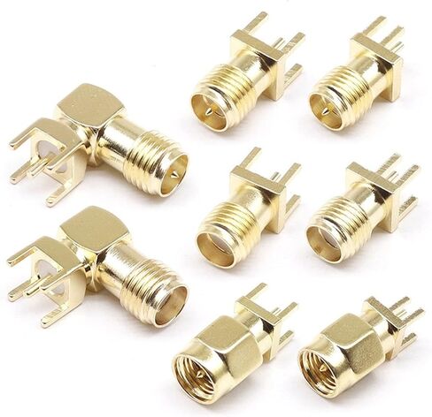SMA Female Jack Male Plug Adapter Solder Edge P C B Straight Right Angle Mount RF Copper Connector Plug Socket 1Pcs(SMA Female BENT90) in Saudi Arabia