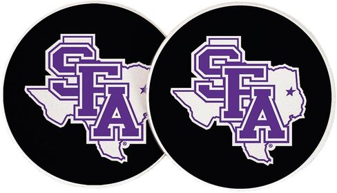 Desert Cactus Stephen F. Austin State University Car Coaster Lumberjacks SFA Absorbent Sandstone Car Cup Coasters Set of 2 (Design A) in Saudi Arabia