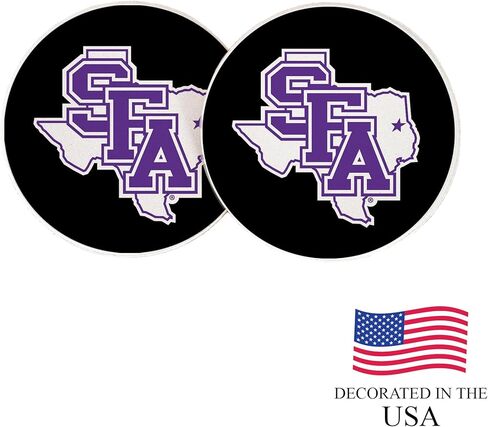 Desert Cactus Stephen F. Austin State University Car Coaster Lumberjacks SFA Absorbent Sandstone Car Cup Coasters Set of 2 (Design A) in Saudi Arabia