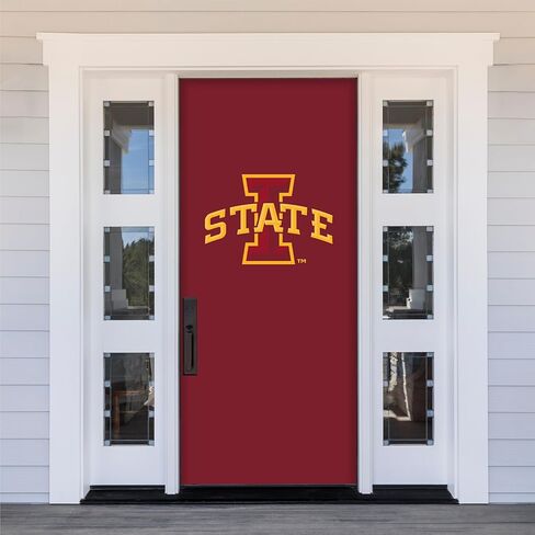 Iowa State Cyclones College Sports Printed Front Door Banner - NCAA Licensed - Durable Vinyl - School Banner (Red, Gold) (36" x 80") in Saudi Arabia