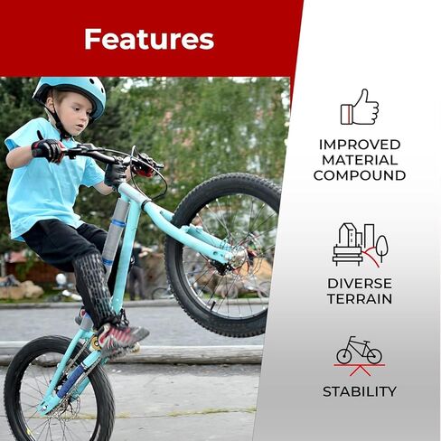 Fincci Pair 20x1.95 Bike Tire - Foldable MTB 20 inch Bike Tire, 53-406 - 30 TPI - Black Knobby Bike Tires 20" for Mountain & Folding & Electric, Tricycle Bikes - BMX Trike 20 for Adult & Kids & Teen in Saudi Arabia