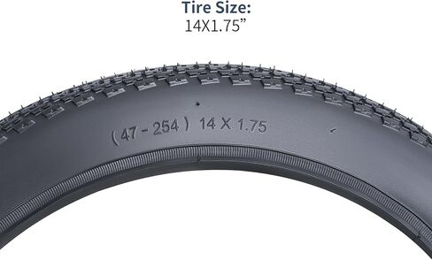 YUNSCM 2-PCS 14" Road Bike Tires 14x1.75/47-254 Compatible with 14 x 1.75 14X1.75 Kid Bike Bicycle Tires (Y-1440) in Saudi Arabia