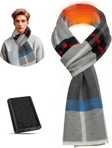 Heated Scarf Gift for Men Intelligent Rechargeable 6000mAh Battery Packs Winter Gifts in Saudi Arabia