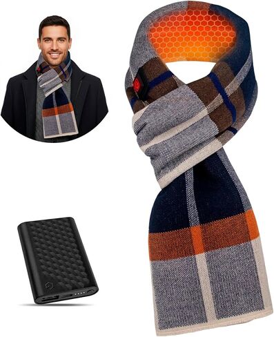 Heated Scarf Gift for Men Intelligent Rechargeable 6000mAh Battery Packs Winter Gifts in Saudi Arabia