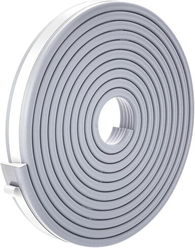 QDiShi 196 بوصة على شكل إسفين، سدادة باب لتجريد الطقس، سدادات إسفنجية مقاومة للطقس، عازل ذاتي اللصق، شريط عازل للصوت، شريط عازل للصوت يناسب فجوات 0.13-0.31 بوصة (رمادي) in Kuwait