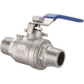 304 Stainless Steel Two-Piece Ball Valve 1/4 3/8 1/2" 3/4" 1" 2" Male x Male(1-1l2) in Kuwait