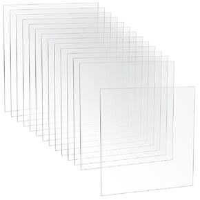 15 قطعة من الألواح البلاستيكية الشفافة، 12 × 12 × 0.06 بوصة لوحة رقيقة من البولي كربونات الشفافة مع ورق واقي للحرف اليدوية اليدوية، صناعية in Kuwait