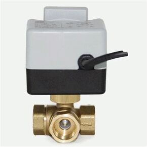 1PCS 1/2" Brass Ball Valve 3-Wire Two-Control Actuator AC220V 3-Way with Manual Switch in Kuwait