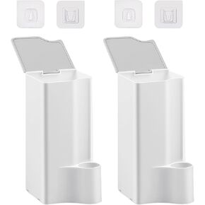 حامل مرحاض مكون من عبوتين متوافق مع عصا كلوركس للمراحيض فقط، مثبت على الحائط موفر للمساحة وتخزين قائم بذاته لمنصات التنظيف التي تستخدم لمرة واحدة - اختيار مثالي لعصا المرحاض in Kuwait