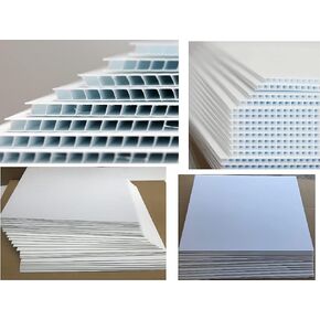 50 White Sign 12x18 x 4 mm Corrugated Plastic, Bundle 50 Pcs, Blank Sign Board, Flute 12'', Great for Advertising Any Events, Ship Same Day (50WhiteSign12x18) in Saudi Arabia