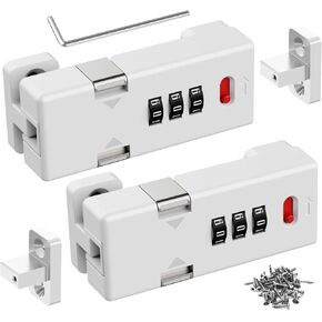 قفل خزانة بدون مفتاح، أقفال كلمة مرور للخزانة مع قفل باب مضيء مكون من 3 أرقام للأدراج، باب الحظيرة، الحمام، الهواء الطلق، الخزانة، السياج، حماية الخصوصية (قطعة واحدة، أسود) in Kuwait