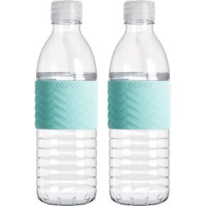 زجاجة مياه كوبكو هيدرا سعة 16.9 أونصة، مجموعة مكونة من قطعتين - مقاومة للتسرب، خالية من مادة BPA، آمنة للاستخدام في غسالة الأطباق، جسم مفتوح ملتوي للثلج وسهل التنظيف، مقبض سيليكون غير قابل للانزلاق، مثالي للصالة الرياضية والمكتب (رمادي) in Kuwait