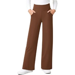 G4Free EverGoing Fleece Lined Sweatpants for Girls High Waist Winter Thermal Yoga Pants with Pockets 6-12 Years in Kuwait