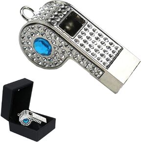 Bling Whistle, Crystal Rhinestone Necklace, Whistles Loud Crisp Sound Sports Whistle with Chain Lanyard for Teacher Referee Official Lifeguard Basketball Training in Saudi Arabia