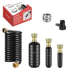 مجموعة أدوات تنظيف الصرف المكونة من 3 قطع، مزيل الانسداد الذي يعمل بالطاقة المائية لأنابيب مستقيمة مقاس 1 بوصة - 6 بوصة، خرطوم بطول 10 أقدام مع صمام إغلاق ومحول صنبور نحاسي، مثالي لمصارف الأرضيات وعمليات التنظيف والخطوط الرئيسية in Kuwait