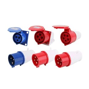 1 Pcs Industrial Waterproof Connector Coupler 16A/32A Power Aviation Plug Surface Mounted Concealed Socket(5 core 32A Surface Mounted 125) in Saudi Arabia