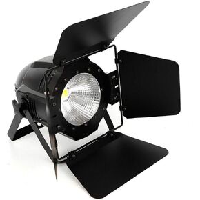 200W COB 2-in-1 LED Stage Light Blinder DMX-512 DJ Spotlight مع أبواب الحظيرة - ضوء أبيض دافئ وبارد للمرحلة، الحفلات، الزفاف، الكنيسة، المسرح، استوديو الصور in Kuwait