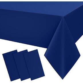 Smiry Disposable Table Cloth 3 Pack, 54 x 108 Inch Waterproof Plastic Tablecloth, Decorative Rectangle Table Covers for Party, Birthday, Picnic, Navy in Saudi Arabia