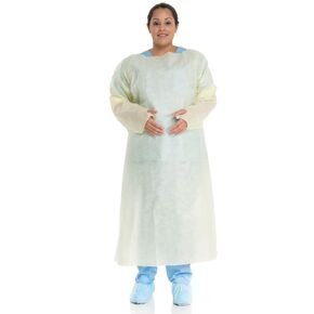 HALYARD* Tri-Layer AAMI Level 2 Over-The-Head Isolation Gown, Thumb Hooks and Elastic Cuffs, (Case of 100) in Kuwait