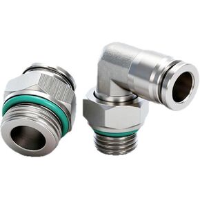 Stainless Steel G-threaded 304 Pneumatic Joint PC8-G02/10-G03 With Sealing Ring Component 1Pcs(不锈钢弯头PL10-G01) in Saudi Arabia