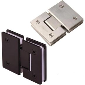 مفصل باب بمشبك زجاجي من الفولاذ المقاوم للصدأ AB180 درجة (DG13301A) قطعة واحدة (أسود مطفي) in Kuwait