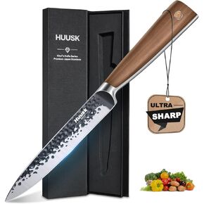 Huusk Boning Knife 6 Inch Fillet Knife for Meat Brisket Trimming Knives Japan Hand Forged Deboning Knives Full Tang Meat Cutting Butcherig for Kitchen Cooking BBQ in Saudi Arabia