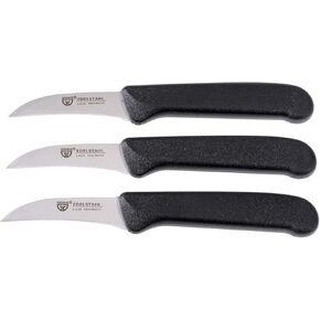 GRÄWE سكينة فواكه، طقم من 3، شفرة من الفولاذ المقاوم للصدأ، مقابض سوداء، حافة حادة جدًا in Kuwait