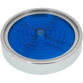 Aluminum alloy horizontal bubble universal high-precision small level bubble level instrument circular bubble platform calibration (74x15mm silver blue) in Saudi Arabia