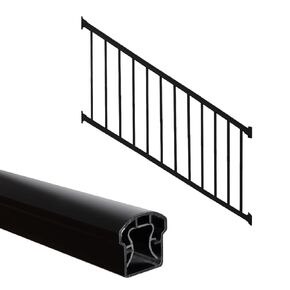 Weatherables Stanford Railing Brackets – Aluminum Indoor & Outdoor Straight Railing Brackets, Made with Durable & Low-Maintenance Black Textured Powder-Coat Finish in Saudi Arabia