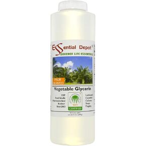 جليسرين نباتي - 1 لتر - VG من RSPO النخيل المستدام - غير معدل وراثيًا - موافق للشريعة اليهودية - دستور الأدوية الأمريكي - درجة الغذاء - موافق للشريعة اليهودية - حلال مقبول - درجة صيدلانية - حاوية HDPE محكمة الإغلاق وقابلة للإغلاق in Kuwait