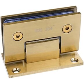 Stainless Steel Glass Clamp Connector Door Hinge 90 Degrees(XYGL-24) 1Pcs(Brushed Gold) in Kuwait