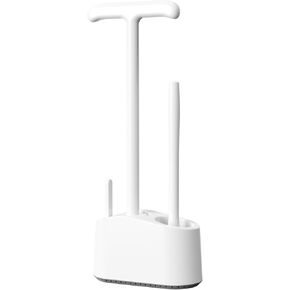 3 in 1 Toilet Brush and Plunger Set，Extended Handle Plunger,Heavy Duty Toilet Bowl Brush and Holder Hidden Toilet Plunger and Brush Set,Bathroom Cleaning Supplies (Pure White) in Saudi Arabia