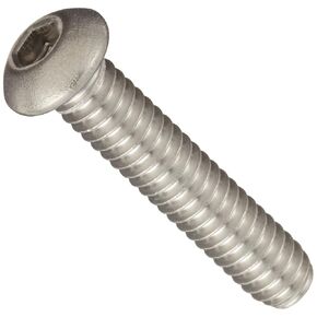 18-8 Stainless Steel Socket Cap Screw, Button Head, Internal Hex Drive, Meets ASME B18.3/ASTM F879, 1/8" Length, Fully Threaded, #1-72 Threads (Pack of 100) in Saudi Arabia