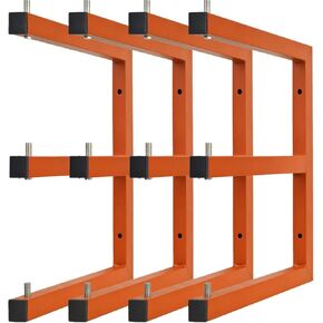 Lumber Storage Metal Rack Wall, Heavy Duty 3-Level Wall-Mounted Wood Rack Organizer for Garage Workshop and Shed (4 Pack) in Kuwait