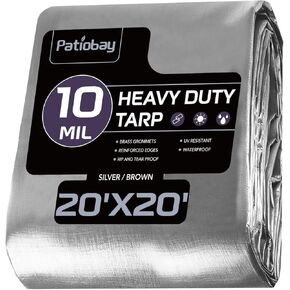 قماش القنب مقاس 12 × 20 قدمًا، قماش القنب الكبير 16 مل، قماش القنب شديد التحمل مقاوم للماء مع حلقات كل 23.6 بوصة، قماش القنب البلاستيكي السميك، مقاوم للأشعة فوق البنفسجية، مقاوم للتمزق والبهتان، حواف معززة لخيمة معسكر حمام السباحة في الهواء الطلق in Kuwait