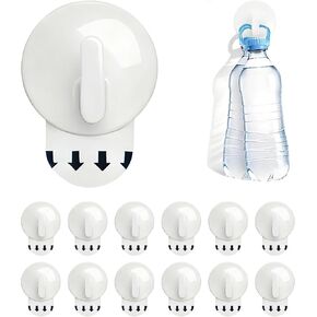 خطافات جدارية لاصقة قابلة للإزالة، تعليق شديد التحمل خالٍ من التلف يحمل ما يصل إلى 2.2 رطل، 12 عبوة مع شرائط، لا توجد شماعات حفر للصور، إكليل عيد الميلاد، الجوارب، المفاتيح، القبعات، الأضواء وديكور المنزل in Kuwait