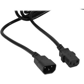 Rockville RCN16-10 10ft IEC ذكر إلى أنثى كابل وصلة الطاقة 16 AWG، بناء متين، مقاوم للتشابك، دعم سلسلة ديزي، لإضاءة المسرح وإعدادات DJ in Kuwait