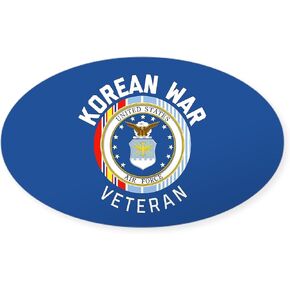 CafePress Air Force Korean War Veteran Oval Bumper Sticker Car Decal in Kuwait