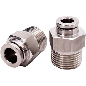 10 قطعة PC4-01، PC6-01، PC6-02، PC8-01، PC8-02، 304 موصل ذكر مستقيم من الفولاذ المقاوم للصدأ (PC8-02) in Kuwait