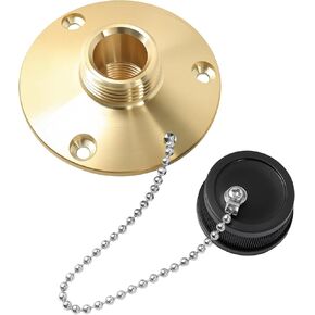 513120-1 مخرج مياه الغسيل لـ Sea-Dog، 1/2 بوصة × 3/4 بوصة مع غطاء بلاستيكي أسود وسلسلة خرزية - لغسل المحرك وإعادة تعبئة خزان المياه العذبة in Kuwait