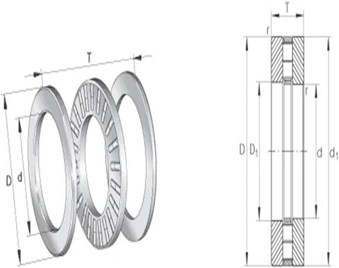 1pcs 89312M 89312 60x110x30 Thrust Bearings Axial Cylindrical Roller and cage Assemblies Bearing washers in Saudi Arabia