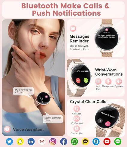 LIGE Smart Watches for Women(Answer/Make Call),Ultra-Thin 6.8mm/1.43" AMOLED Smartwatch with Heart Rate/Sleep Monitor,IP68 Waterproof Fitness Tracker 120 Sport Modes for Android iOS,Sliver in Saudi Arabia
