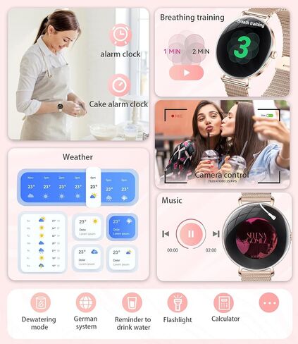 LIGE Smart Watches for Women(Answer/Make Call),Ultra-Thin 6.8mm/1.43" AMOLED Smartwatch with Heart Rate/Sleep Monitor,IP68 Waterproof Fitness Tracker 120 Sport Modes for Android iOS,Sliver in Saudi Arabia