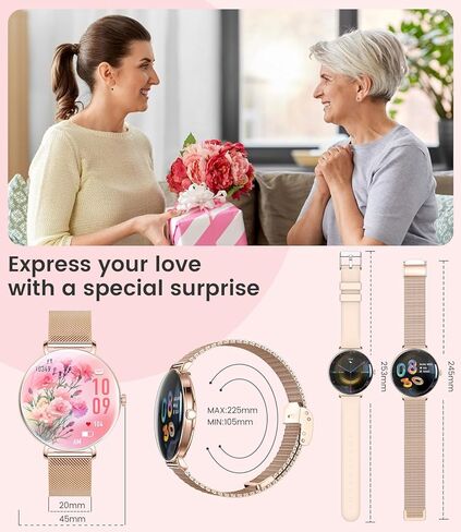 LIGE Smart Watches for Women(Answer/Make Call),Ultra-Thin 6.8mm/1.43" AMOLED Smartwatch with Heart Rate/Sleep Monitor,IP68 Waterproof Fitness Tracker 120 Sport Modes for Android iOS,Sliver in Saudi Arabia