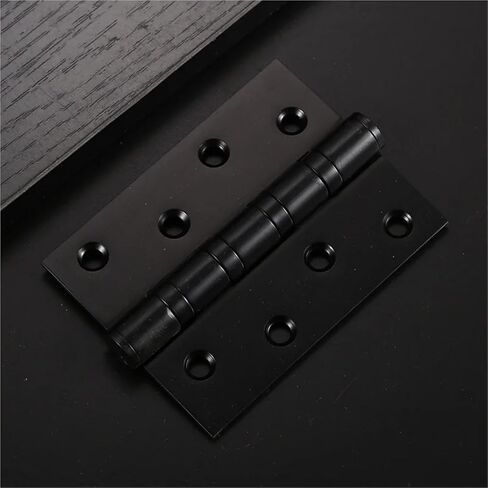 مفصل باب من الفولاذ المقاوم للصدأ بمحامل 4 بوصة بسمك 3 مم ثقيل 6 قطع (6 قطع أسود) in Kuwait