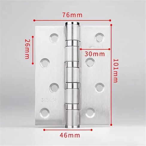Mute Door Hinges Stainless Steel 4 Inch 3mm Thick Heavy 2Pcs(2Pcs Steel) in Saudi Arabia