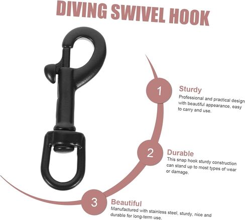 Outanaya Single Swivel Eye Hook Durable Snap Hook Buckle for Dog Leashes Key Chains Flag Poles and Outdoor Activities Swivel Eye Snap Hook in Saudi Arabia