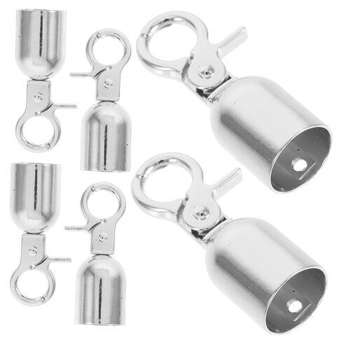 Veemoon 6pcs Metal Rope End Caps with Hooks Barrier Rope End Stoppers for Crowd Control Stanchion Accessories for Dock and Fence in Saudi Arabia